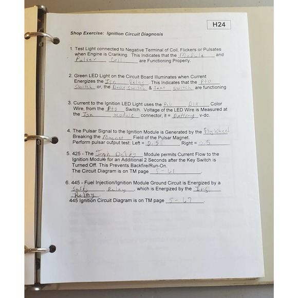 John Deere Training Center Binder Electric and Hydraulic Course 1996 - Picture 2 of 4